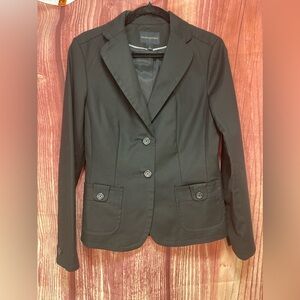 Banana Republic Black Blazer jacket cotton blend women’s size 8